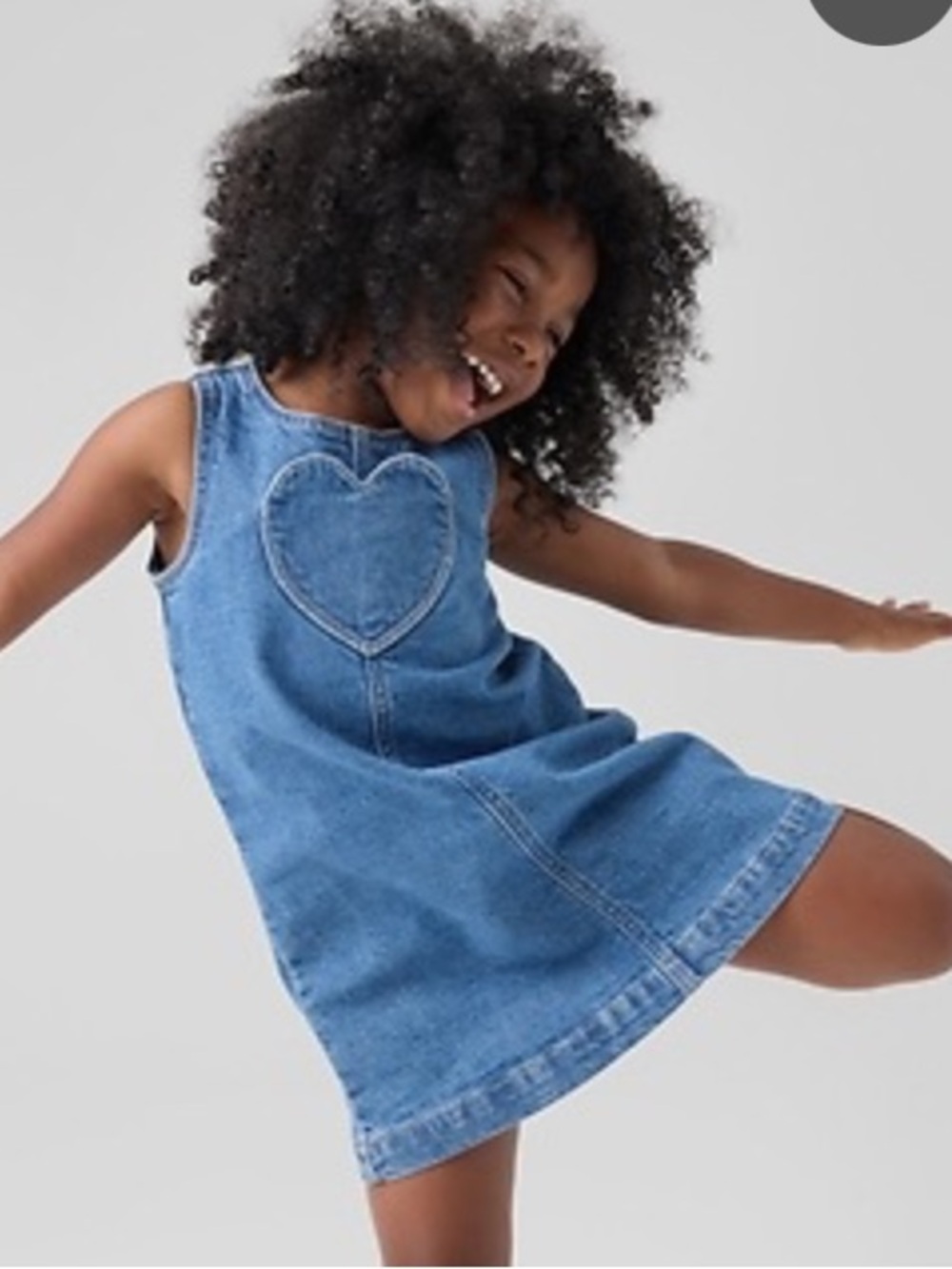 Baby GAP denim heart pocket overalls dress girls SET w/ lavender long sleeve 2T